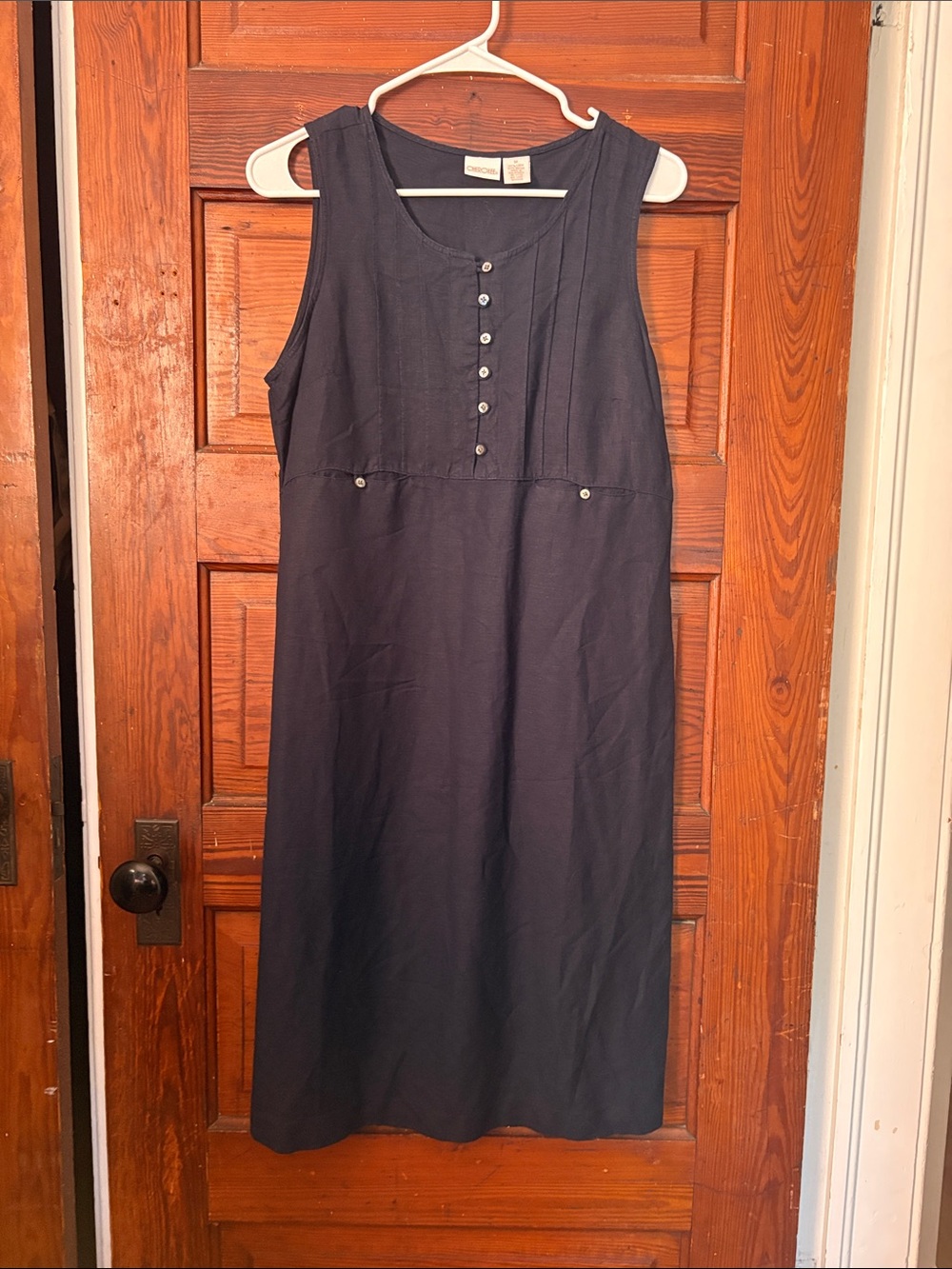 Cherokee Navy Linen Mix Dress Size M